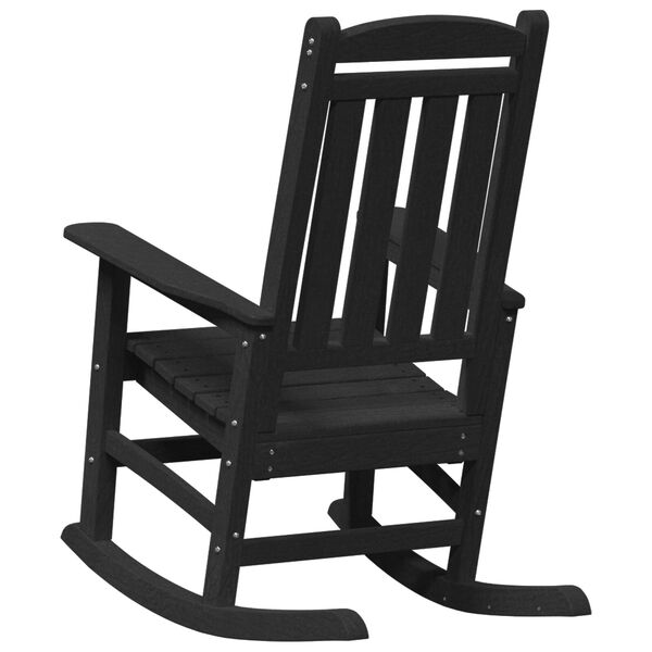 vidaXL Garden Rocking Chair Black 70x92x108 cm HDPE