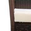 vidaXL Garden Armchairs with Cushions 2 pcs Brown Poly Rattan