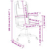 vidaXL Office Chair Grey Mesh Fabric and Faux Leather