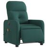 vidaXL Electric Massage Recliner Chair Dark Green Fabric