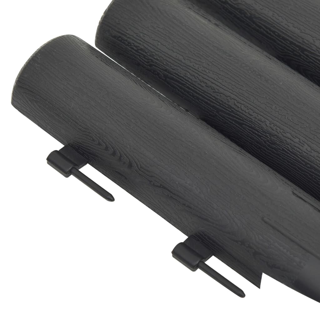 vidaXL Lawn Edgings 36 pcs Anthracite 990 cm Polypropylene