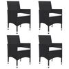 vidaXL 5 Piece Garden Dining Set Black