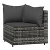 vidaXL 3 Piece Garden Lounge Set with Cushions Grey Poly Rattan
