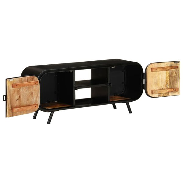 vidaXL TV Cabinet 110x30x45 cm Rough Mango Wood