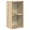 vidaXL 2-Tier Book Cabinet Sonoma Oak 40x30x76.5 cm Engineered Wood