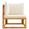 vidaXL Garden Sofa Corner with Cushions Wood Acacia&Rattan