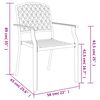 vidaXL 3 Piece Garden Dining Set Anthracite Steel
