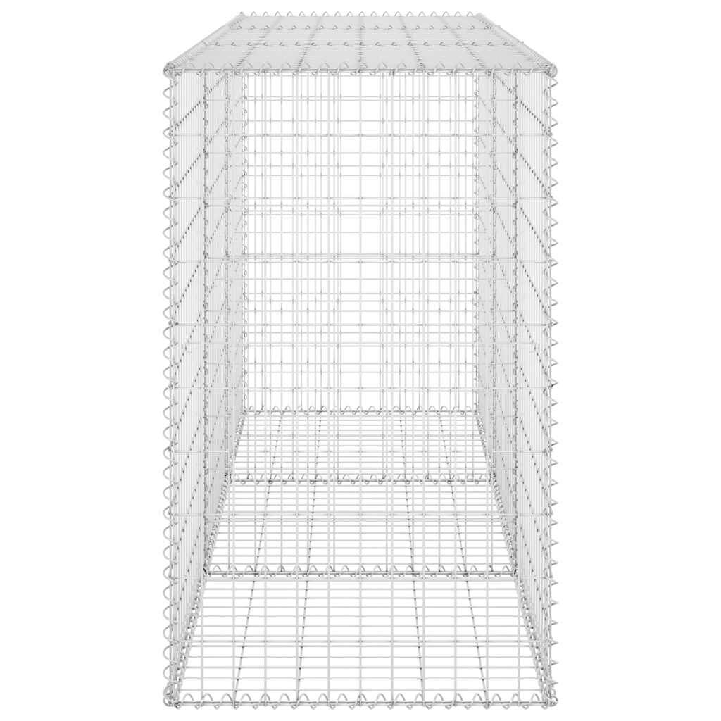 vidaXL Gabion Wall with Covers Galvanised Steel 200x60x100 cm