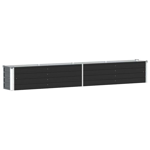 vidaXL Garden Raised Bed Galvanised Steel 320x40x45 cm Anthracite