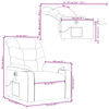 vidaXL Electric Massage Recliner Chair Cream Fabric