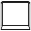 vidaXL Console Table Black 80x35x75 cm Tempered Glass