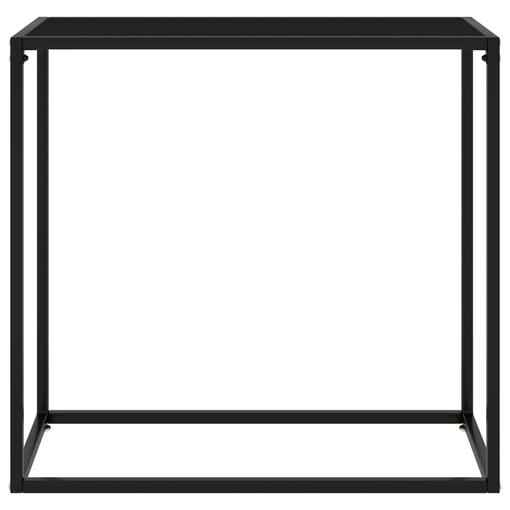 vidaXL Console Table Black 80x35x75 cm Tempered Glass