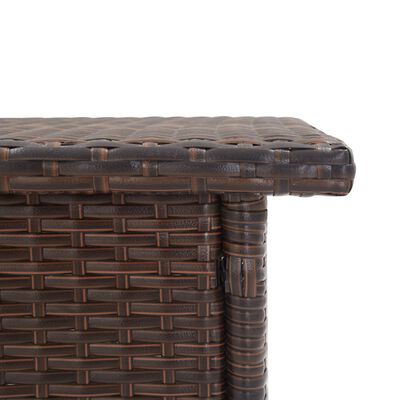 vidaXL Tea Table Brown 50x50x47 cm Poly Rattan