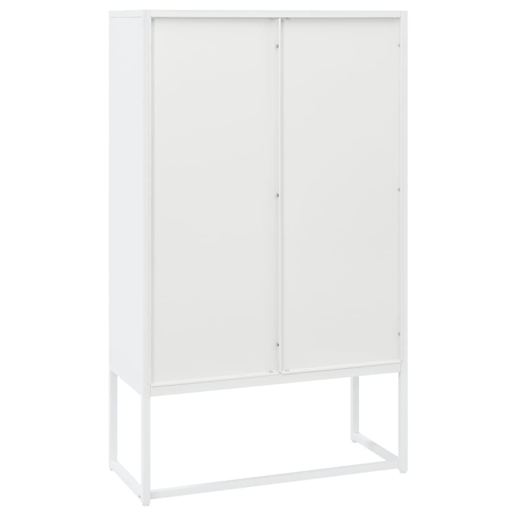 vidaXL Highboard White 80x35x135 cm Steel
