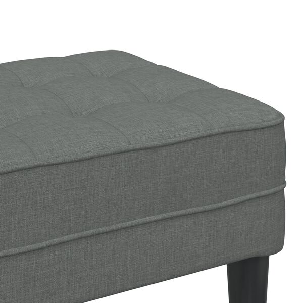 vidaXL Bench Dark Grey 113x57x39 cm Fabric