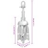 vidaXL Folding Anchor with Rope Silver 0.7 kg Hot Dip Galvanized Cast Iron