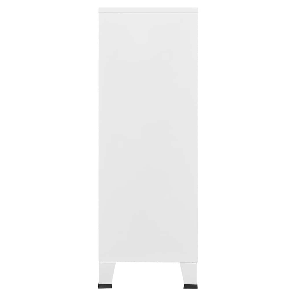 vidaXL Industrial Storage Chest White 75x40x115 cm Metal
