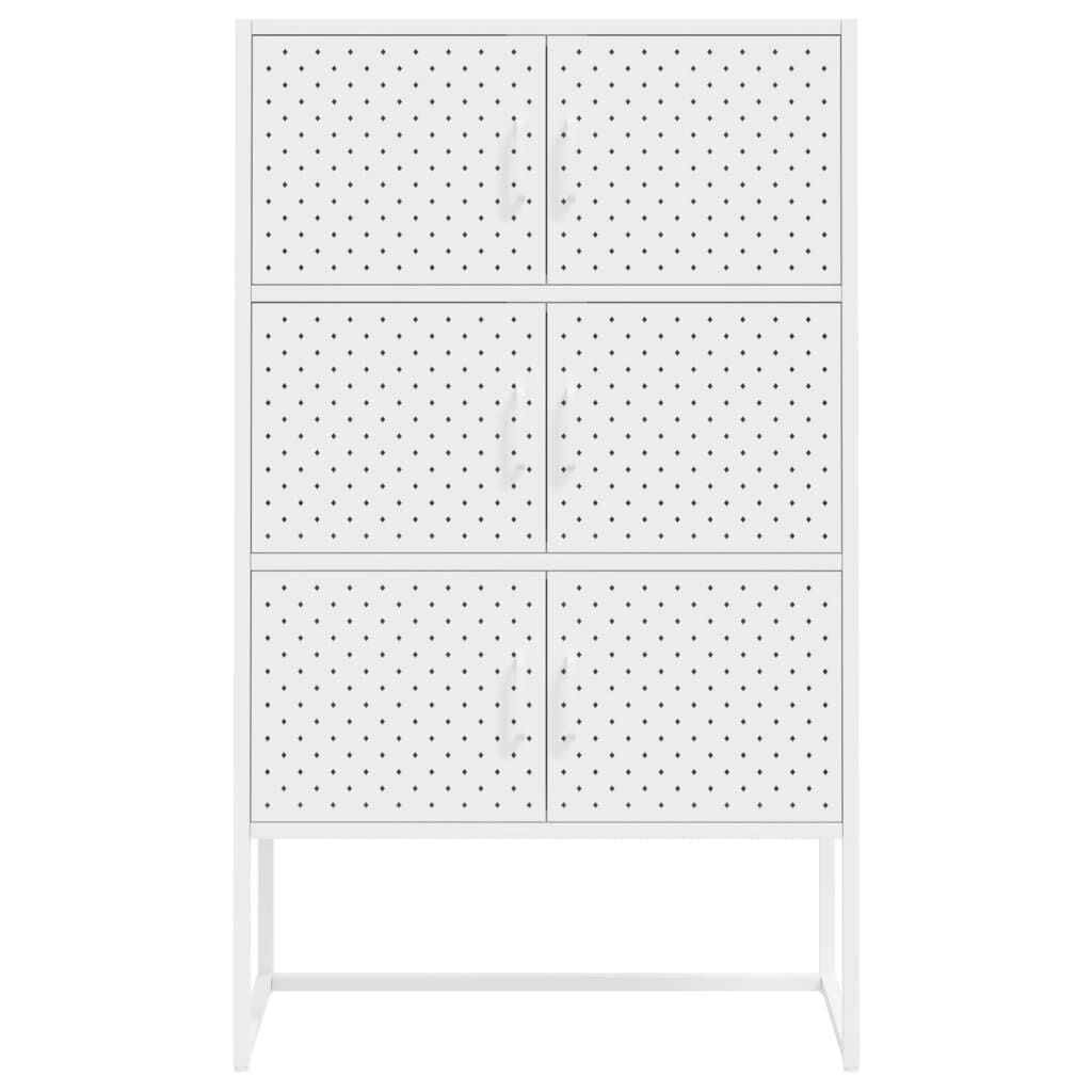 vidaXL Highboard White 80x35x135 cm Steel