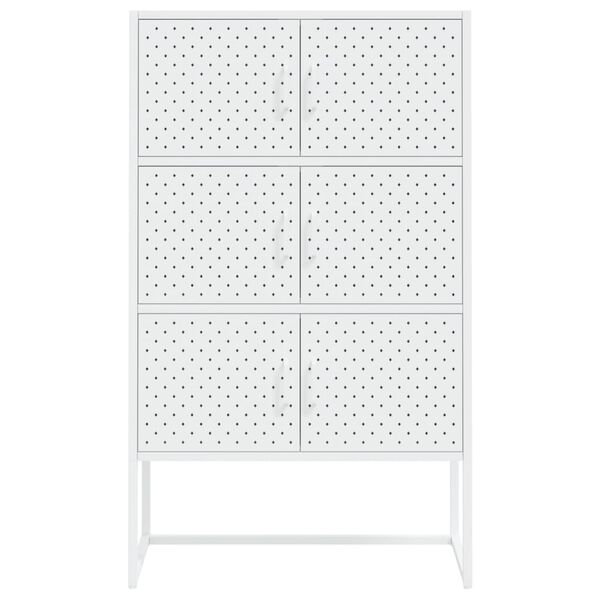 vidaXL Highboard White 80x35x135 cm Steel