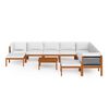 vidaXL 11 Piece Garden Lounge Set with Cushions Cream Wood Acacia&Rope