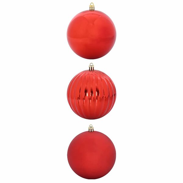 vidaXL Christmas Bauble Set XXL 3 pcs Red Plastic