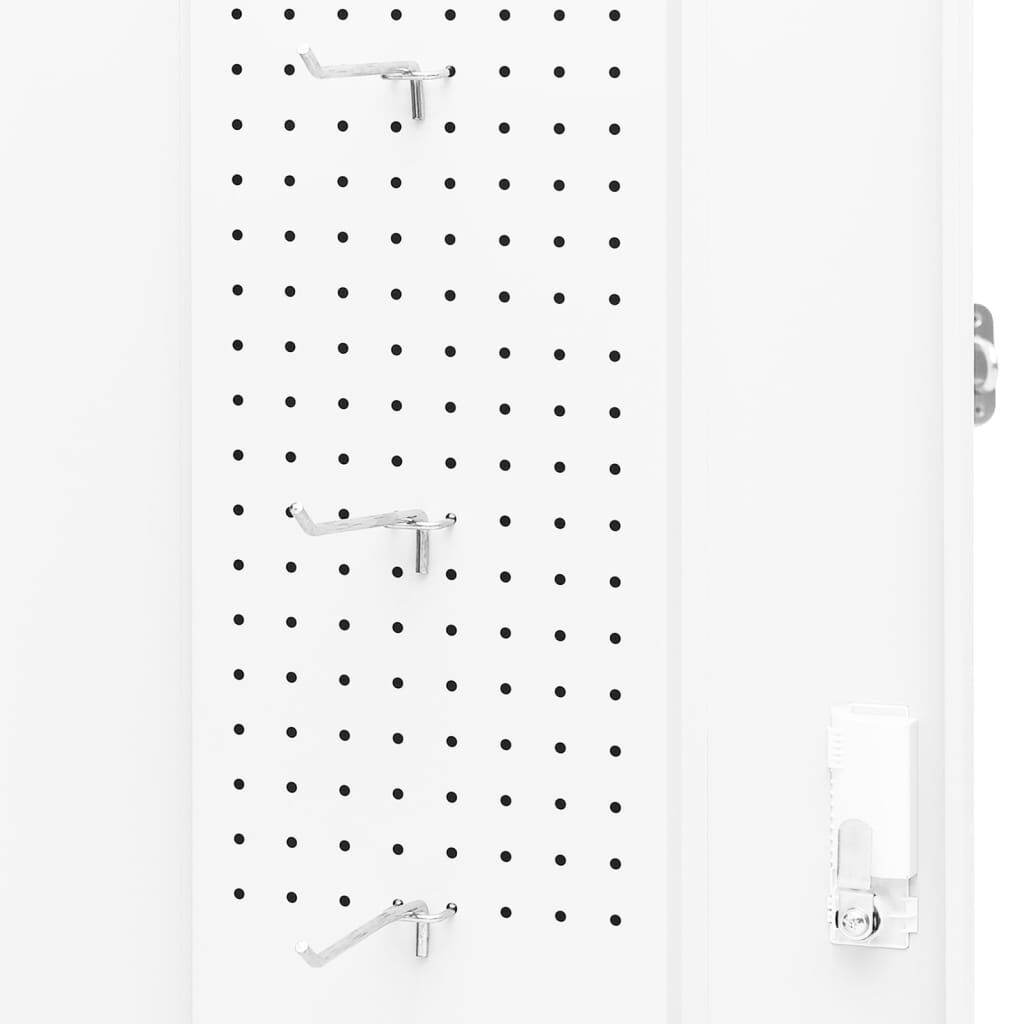 vidaXL Saddle Cabinet White 53x53x140 cm Steel