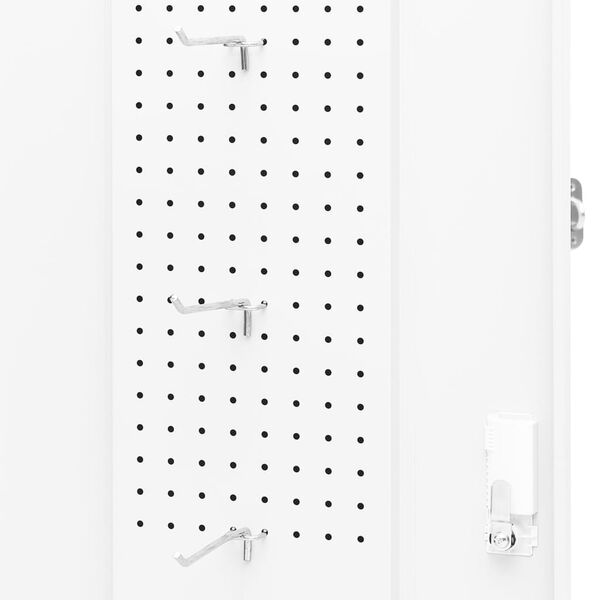 vidaXL Saddle Cabinet White 53x53x140 cm Steel