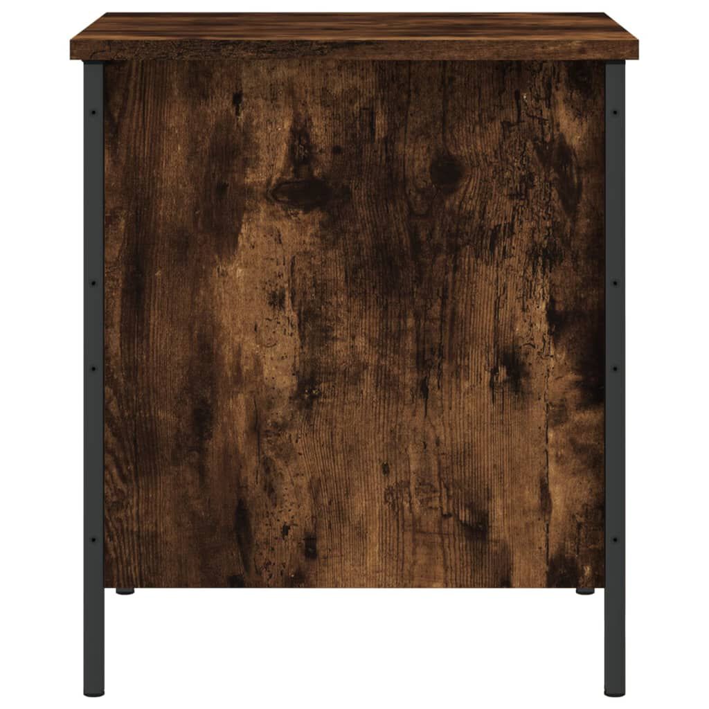 vidaXL Storage Bench Smoked Oak 40x42.5x50 cm Engineered Wood