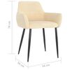 vidaXL Dining Chairs 2 pcs Cream Velvet
