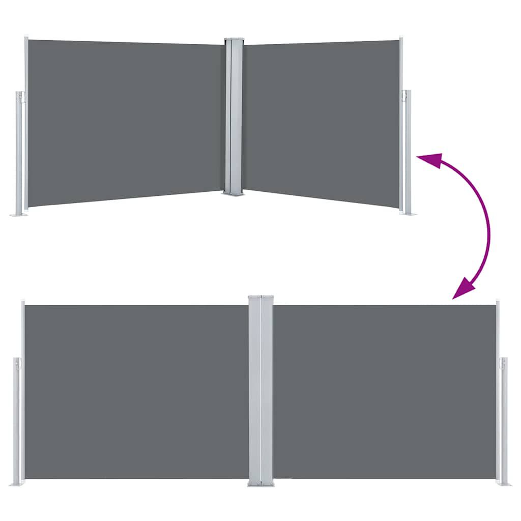 vidaXL Retractable Side Awning Anthracite 140x1000 cm