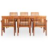 vidaXL 7 Piece Outdoor Dining Set with Cushions Solid Wood Acacia