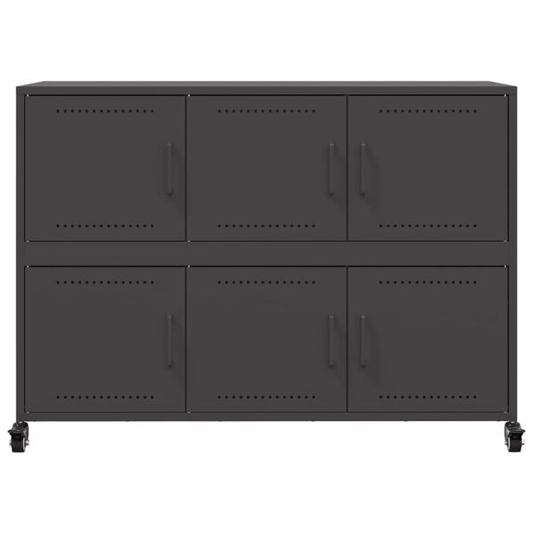 vidaXL Sideboard Black 100.5x39x72 cm Steel