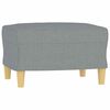 vidaXL Footstool Light Grey 60x50x41 cm Fabric