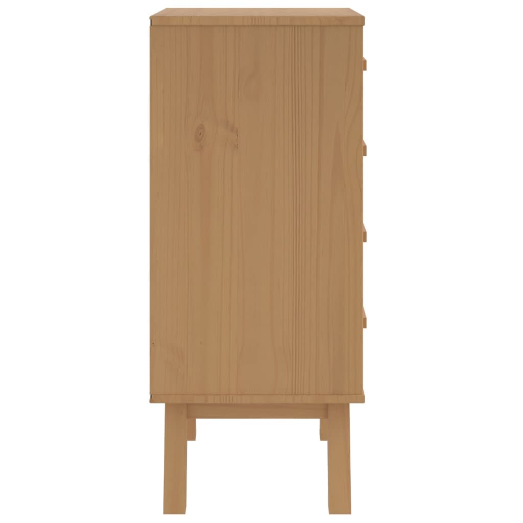 vidaXL Bedside Cabinet OLDEN Brown Solid Wood Pine