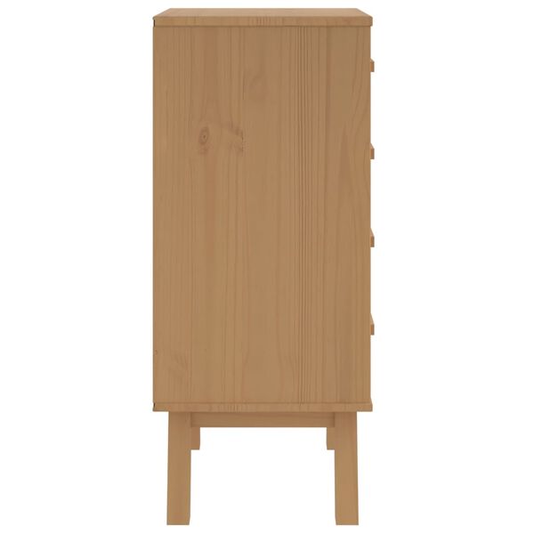 vidaXL Bedside Cabinet OLDEN Brown Solid Wood Pine