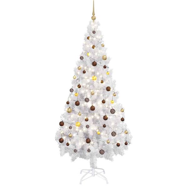 vidaXL Artificial Pre-lit Christmas Tree with Ball Set 180cm 620 Branches