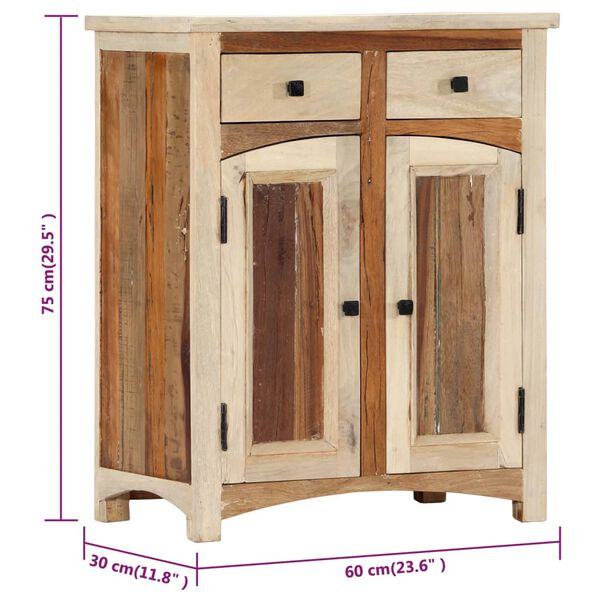 vidaXL Side Cabinet 60x30x75 cm Solid Reclaimed Wood