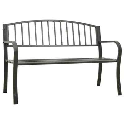 vidaXL Garden Bench Grey 120 cm Steel