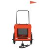 vidaXL Pet Bike Trailer Orange and Black Oxford Fabric and Iron