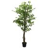 vidaXL Artificial Ficus Tree 378 Leaves 80 cm Green