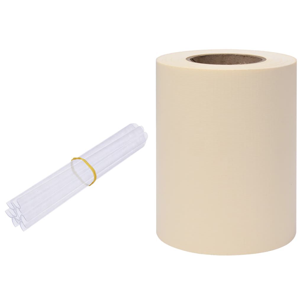 vidaXL Garden Privacy Screen PVC 35x0.19 m Cream