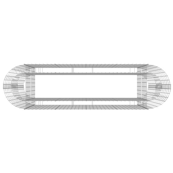 vidaXL Gabion Raised Bed Galvanised Iron 190x50x100 cm