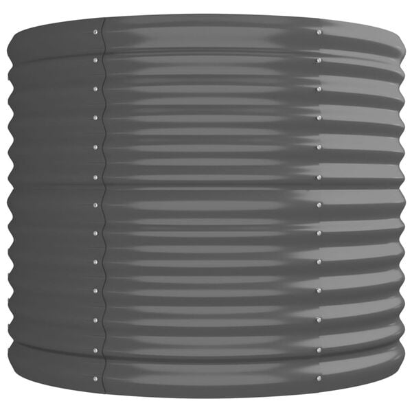 vidaXL Garden Raised Bed Powder-coated Steel 296x80x68 cm Grey