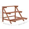 vidaXL 3-Tier Plant Stand Cedar Wood 48x45x40 cm