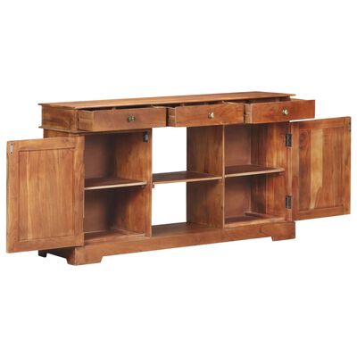 vidaXL Sideboard 135x35x75 cm Solid Acacia Wood