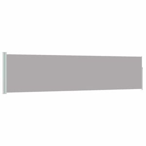vidaXL Patio Retractable Side Awning 120x500 cm Grey