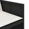 vidaXL 11 Piece Garden Dining Set with Cushions Black Poly Rattan