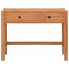 vidaXL Desk with 2 Drawers 100x40x75 cm Teak Wood