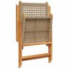 vidaXL Reclining Garden Chairs 4 pcs Beige Poly Rattan and Solid Wood