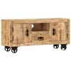 vidaXL TV Cabinet Rough Mango Wood 110x30x50 cm